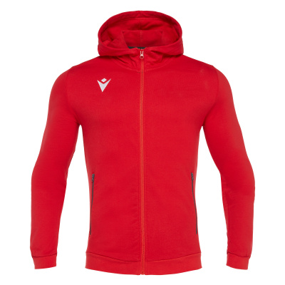 Олимпийка спортивная MACRON CELLO FULL ZIP HOODED SWEATSHIRT RED
