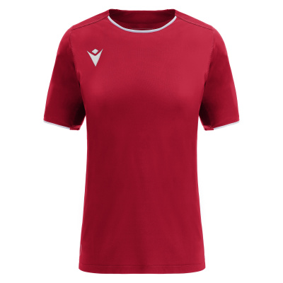 Футболка спортивная женская MACRON WIDIA ECO SHIRT RED/DARK RED/WHITE
