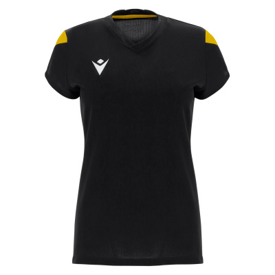 Футболка спортивная женская MACRON OXYGEN SHIRT BLACK/YELLOW