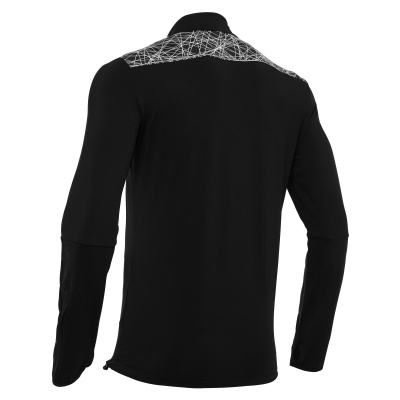 Толстовка тренировочная MACRON TIBER 1/4 ZIP TOP BLACK/WHITE