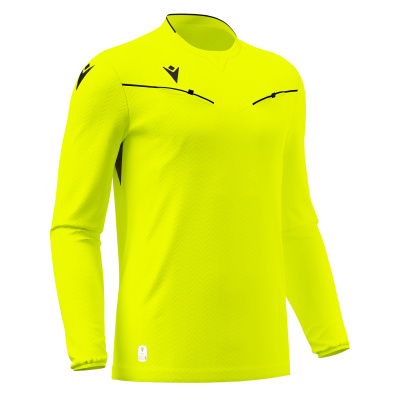 Футболка судейская проф. MACRON PONNET ECO SHIRT LS NEON YELLOW