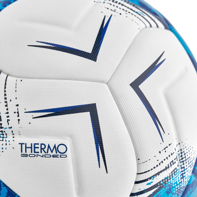 Мяч футбольный MACRON TSUNAMI XI FOOTBALL MATCH DAY BALL WHITE/NEON BABY BLUE/NAVY