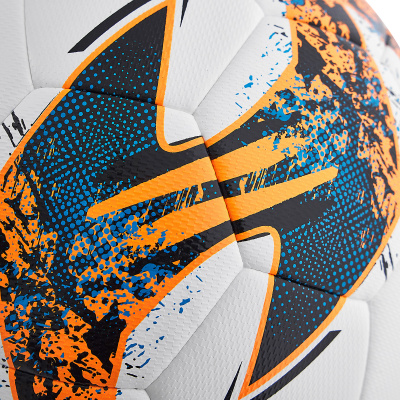Мяч футбольный тренировочный MACRON LANCER N.3 BALL WHITE/BLACK/ORANGE