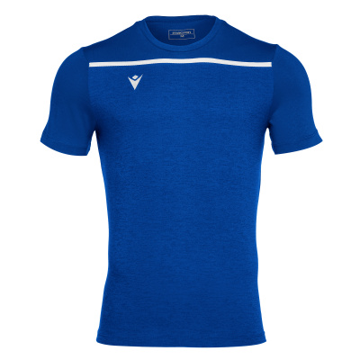 Футболка спортивная х/б MACRON COUNTRY T-SHIRT ROYAL BLUE/WHITE