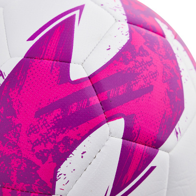 Мяч футбольный тренировочный MACRON TAIGA XI LIGHT TRAINING BALL N.4 WHITE/NEON ROSE