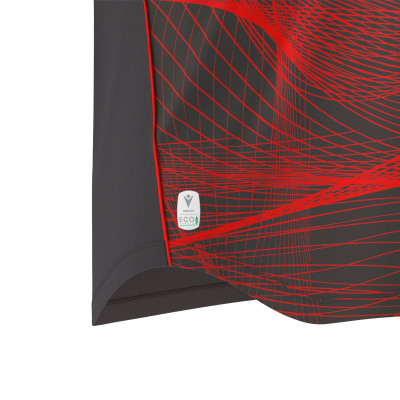 Футболка спортивная MACRON WYVERN ECO SHIRT ANTHRACITE/NEON RED