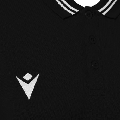 Поло спортивное женское х/б MACRON HAMBO POLO BLACK/WHITE