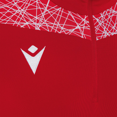 Толстовка тренировочная MACRON TIBER 1/4 ZIP TOP RED/WHITE