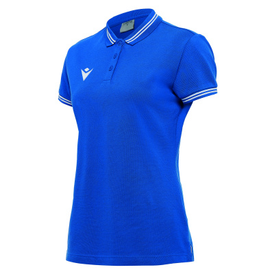 Поло спортивное женское х/б MACRON HAMBO POLO ROYAL BLUE/WHITE