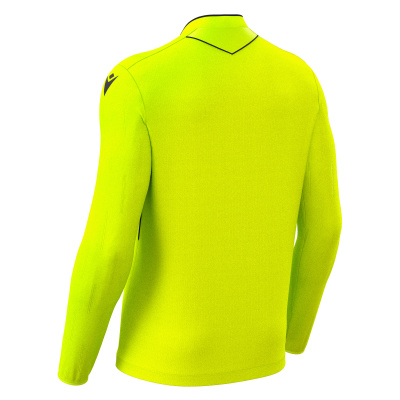 Футболка судейская проф. MACRON MENDEZ ECO SHIRT LS NEON YELLOW/BLACK