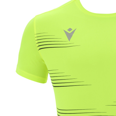 Футболка спортиная MACRON IVAN SHIRT NEON YELLOW/BLACK