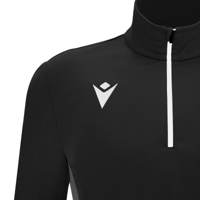 Толстовка тренировочная MACRON PIAVE TRAINING 1/4 ZIP TOP BLACK/WHITE