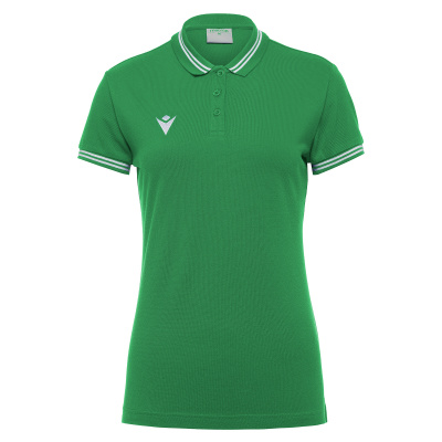 Поло спортивное женское х/б MACRON HAMBO POLO GREEN/WHITE