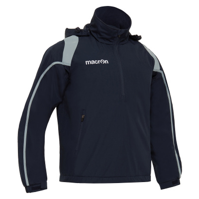 Куртка тренировочная MACRON CORAL 1/4 ZIP FLEECE INTERNAL SHOWERJACKET NAVY/GREY