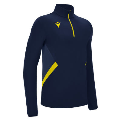 Толстовка тренировочная MACRON PIAVE TRAINING 1/4 ZIP TOP NAVY/YELLOW