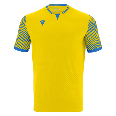 Футболка спортивная MACRON TUREIS ECO SHIRT YELLOW/ROYAL BLUE
