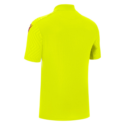 Футболка спортивная MACRON CHARON ECO SHIRT NEON YELLOW/CARDINAL/WHITE