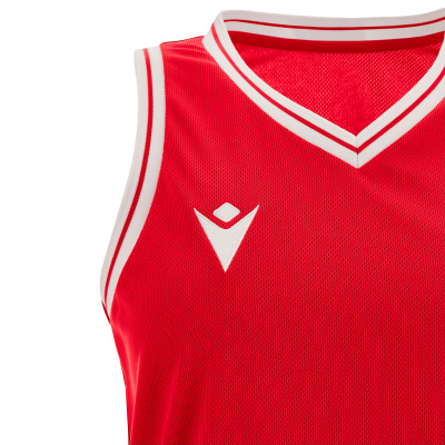Майка спортивная MACRON TELLURIUM ECO WOMAN SHIRT RED/WHITE