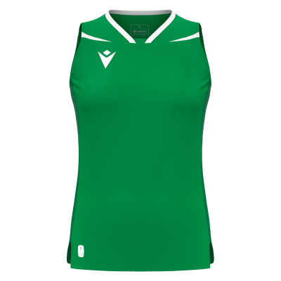 Футболка спортивная MACRON LILY ECO MATCH DAY SLEEVESLESS SHIRT GREEN/WHITE