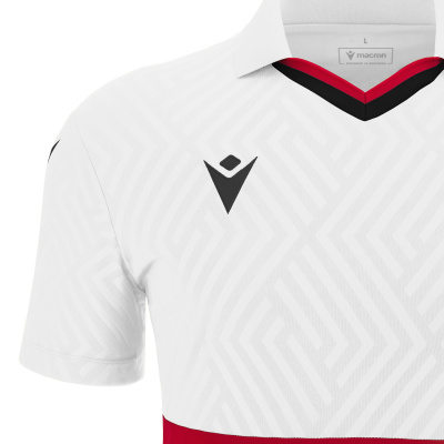 Футболка спортивная MACRON CHARON ECO SHIRT WHITE/RED/BLACK