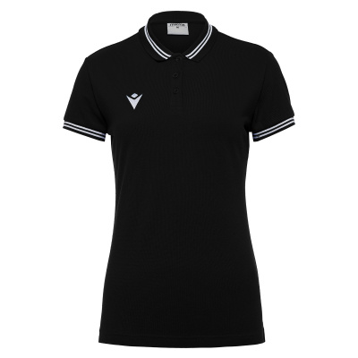 Поло спортивное женское х/б MACRON HAMBO POLO BLACK/WHITE