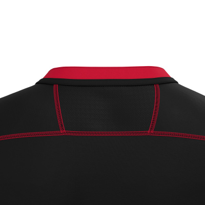 Регбийка игровая MACRON ALABASTER SHIRT BLACK/RED