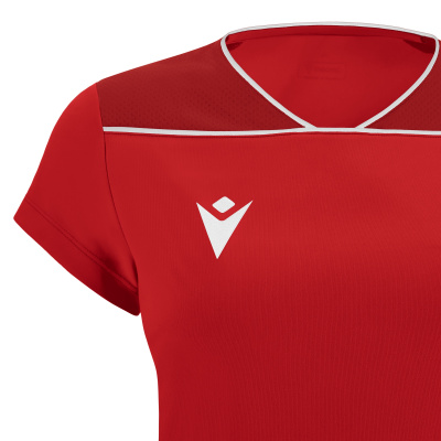 Футболка спортивная женская MACRON ZINC SHIRT RED/DARK RED/WHITE
