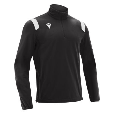 Толстовка тренировочная MACRON GANGE TRAINING 1/4 ZIP TOP BLACK/WHITE