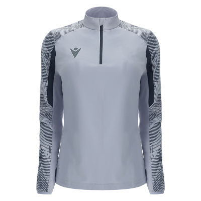 Толстовка тренировочная женская MACRON DORA TRAINING 1/4 ZIP TOP SILVER/ANTHRACITE