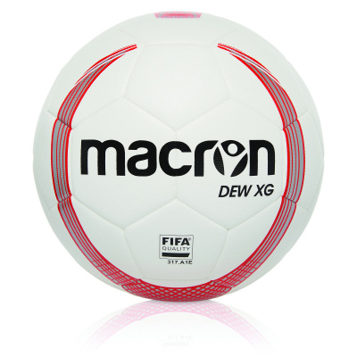 Мяч футбольный MACRON DEW XG FOOTBALL MATCH DAY BALL WHITE/RED