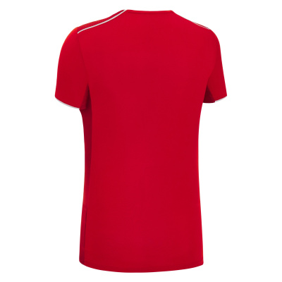 Футболка спортивная женская MACRON STEEL ECO SHIRT RED/DARK RED/WHITE