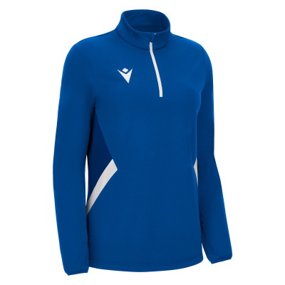 Толстовка тренировочная женская MACRON MAIRA TRAINING 1/4 ZIP TOP ROYAL BLUE/WHITE