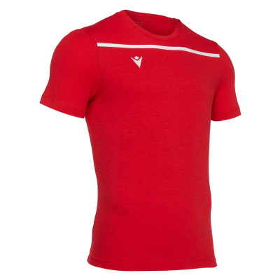 Футболка спортивная х/б MACRON COUNTRY T-SHIRT RED/WHITE