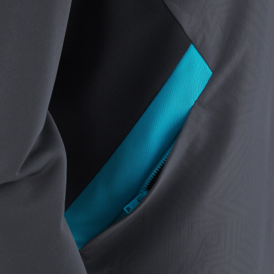 Олимпийка спортивная MACRON TIAMAT FULL LENGTH ZIP TOP ANTHRACITE/NEON SKY