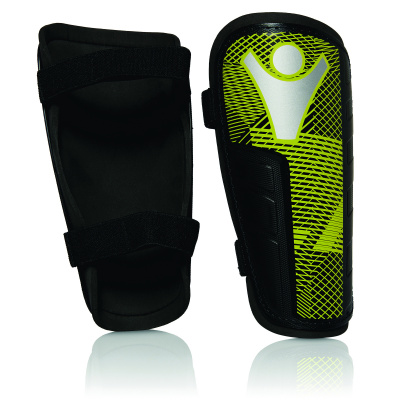 Щитки футбольные MACRON LISTER SHINGUARDS COOL GREY/NEON YELLOW