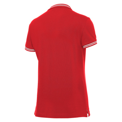 Поло спортивное женское х/б MACRON HAMBO POLO RED/WHITE