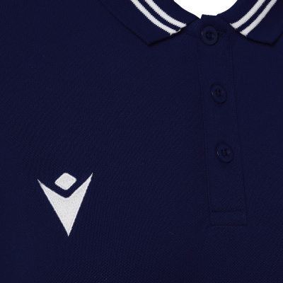 Поло спортивное женское х/б MACRON HAMBO POLO NAVY/WHITE