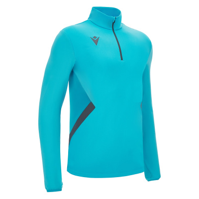 Толстовка тренировочная MACRON PIAVE TRAINING 1/4 ZIP TOP ANTHRACITE/NEON SKY