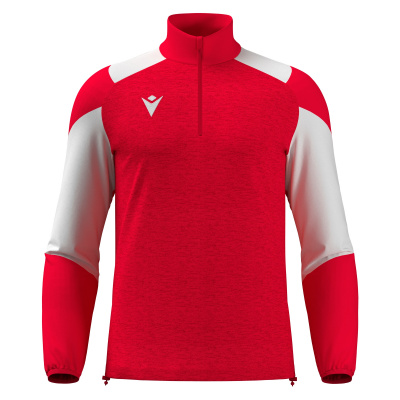Толстовка тренировочная MACRON CUZCO TRAINING 1/4 ZIP TOP RED/WHITE