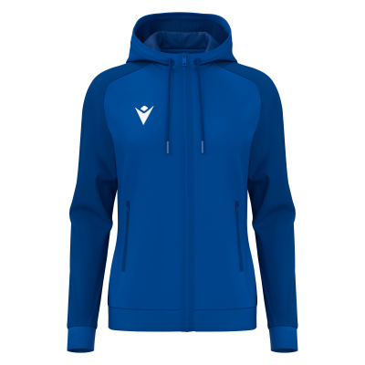 Олимпийка парадная женская MACRON ATLAS HOODY FULL LENGTH ZIP TOP ROYAL BLUE/DARK ROYAL BLUE