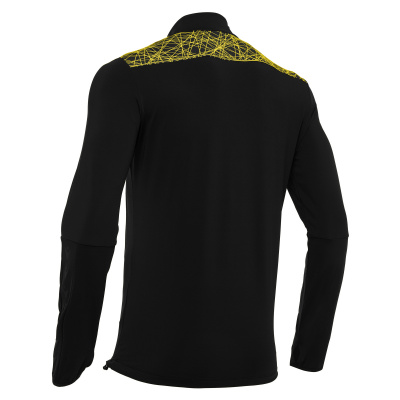 Толстовка тренировочная MACRON TIBER 1/4 ZIP TOP BLACK/YELLOW