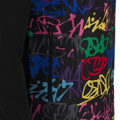 Олимпийка спортивная MACRON PROMETHEUS FULL LENGTH ZIP TOP BLACK/GRAFFITI