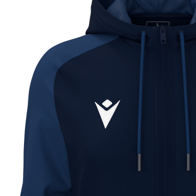 Олимпийка парадная женская MACRON ATLAS HOODY FULL LENGTH ZIP TOP NAVY/LIGHT NAVY