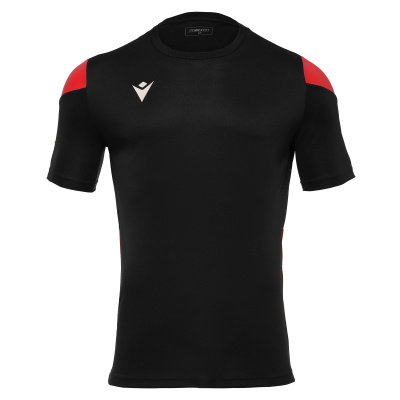 Футболка спортивная MACRON POLIS SHIRT BLACK/RED