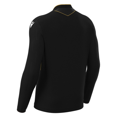 Футболка судейская проф. MACRON MENDEZ ECO SHIRT LS BLACK/GOLD