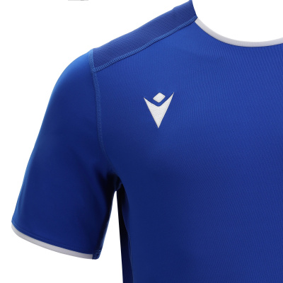 Футболка спортивная MACRON RHODIUM ECO SHIRT ROYAL BLUE/DARK ROYAL BLUE/WHITE