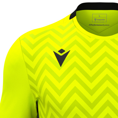 Футболка спортивная MACRON SCORPIO ECO SHIRT NEON YELLOW/BLACK