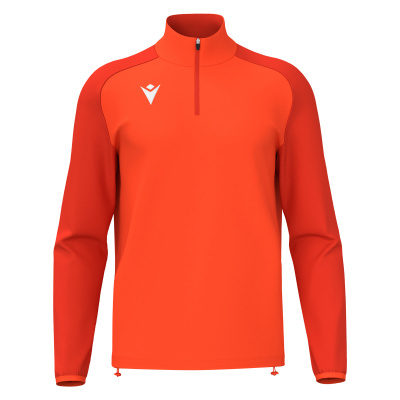 Толстовка тренировочная MACRON ISEN 1/4 ZIP TOP ORANGE/DARK ORANGE