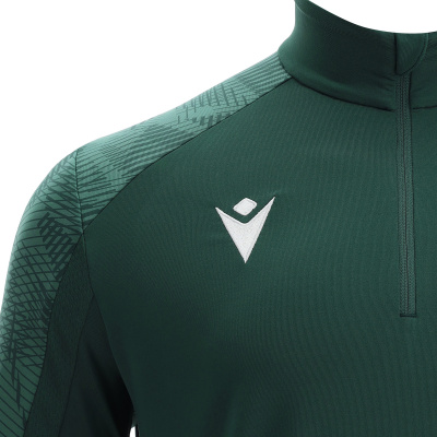 Толстовка тренировочная MACRON NARYN TRAINING 1/4 ZIP TOP BOTTLE GREEN/LIGHT BOTTLE GREEN