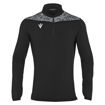 Толстовка тренировочная MACRON TIBER 1/4 ZIP TOP BLACK/WHITE